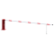 Manual barrier | with pneumatic spring | and hinged pole support | clear width: 5000 mm | with double profile cylinder lock on the main support